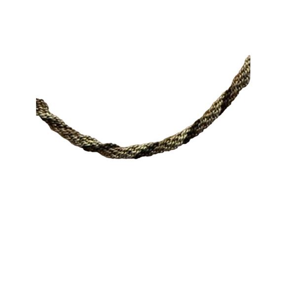 Vintage Christian Dior Tri-Color Twist Plated Gold Beautiful Necklace! Gorgeous! - Picture 3 of 9